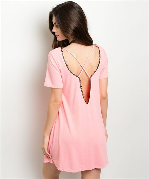 Sweet Fantasy Mini Dress - Peach